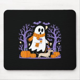 Tapis De Souris Dachshund fantôme qui marche Saison drôle et effra