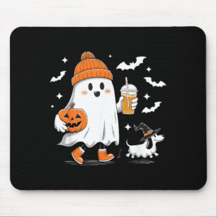 Tapis De Souris Dachshund fantôme qui marche Saison épouvantable H