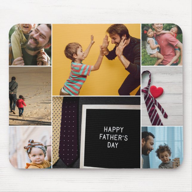 Tapis De Souris Daddy Fête des pères Photo Collage Souris Pad (Devant)