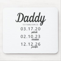 Daddy Minimaliste Établi Enfant Nom de la date de