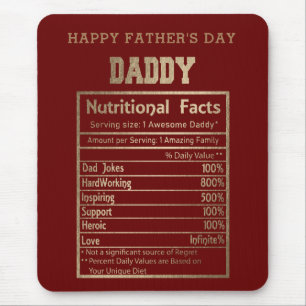 Tapis De Souris daddy nutritional facts father's day mouse pad