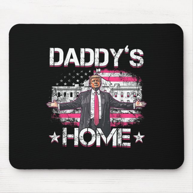 Tapis De Souris Daddys Accueil Trump rose 2024 Trump amusant prend (Devant)