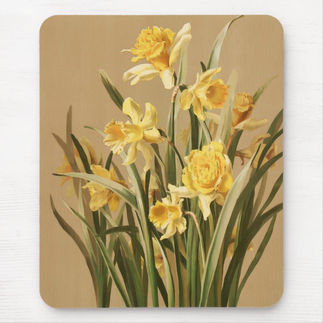 Tapis De Souris Daffodiques vintages Mousepad (Devant)