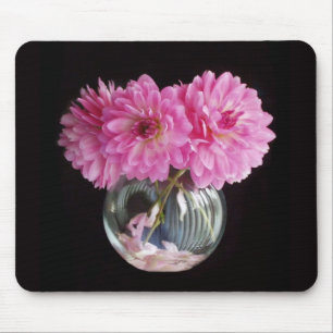 Tapis De Souris Dahlia rose Mousepad