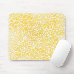 Tapis De Souris Dahlias jaune pastel