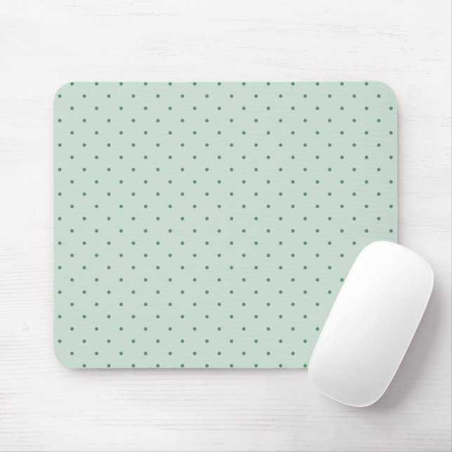 Tapis De Souris Dainty Green Pois Motif sur Lighter Green (Avec souris)