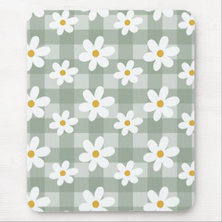 Tapis De Souris Daisy Days Mousepad - En vichy vert