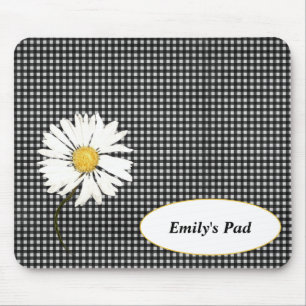 Tapis De Souris Daisy sur En vichy avec nom