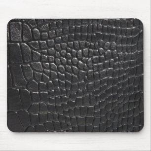 Tapis de souris d'alligator de noir de ROCHE de