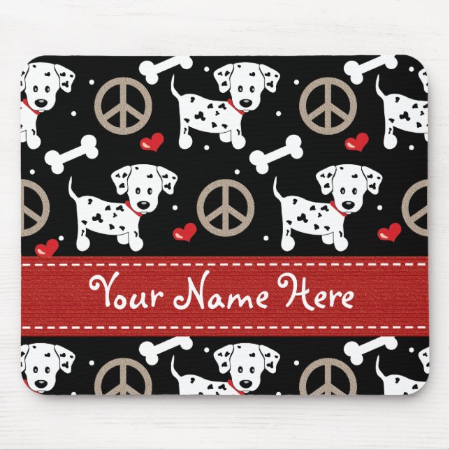 Tapis De Souris Dalmates Mousepad d'amour de paix (Devant)