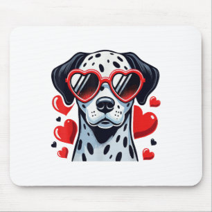 Tapis De Souris Dalmatie Coeur Gles mignonne Saint Valentin Aimer 