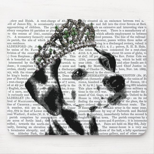Tapis De Souris Dalmatien avec Tiara 2 (Devant)