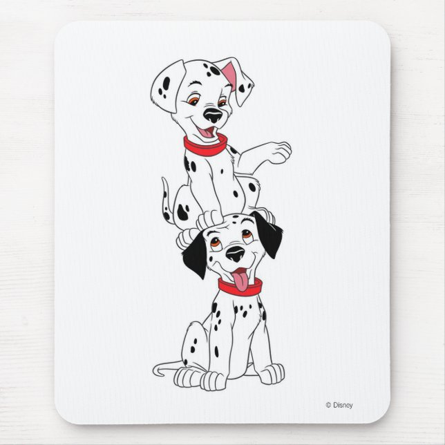 Tapis De Souris Dalmatiens jouant à Disney (Devant)