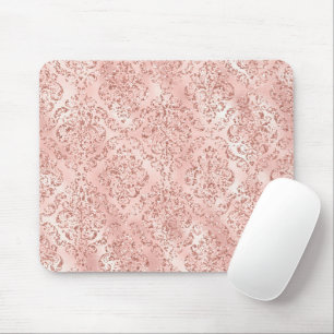Tapis De Souris Damas de Parties scintillant rose vif