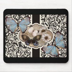 Tapis De Souris Damas et bleu