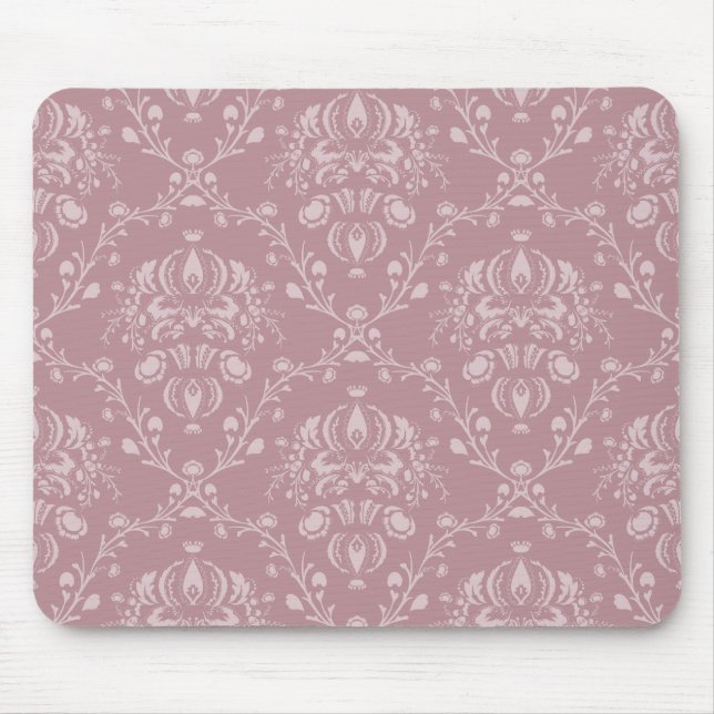 Tapis De Souris Damas violet et blanc (Devant)