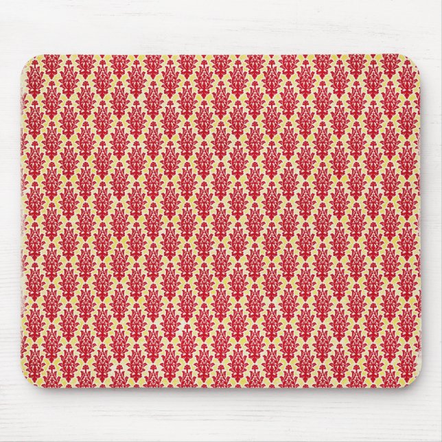 Tapis De Souris damask07-redyellow RED YELLOW DOMMASK MODÈLE (Devant)