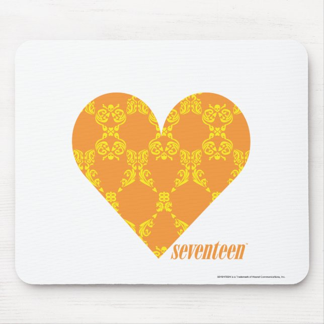 Tapis De Souris Damassé 2 jaune-orange (Devant)