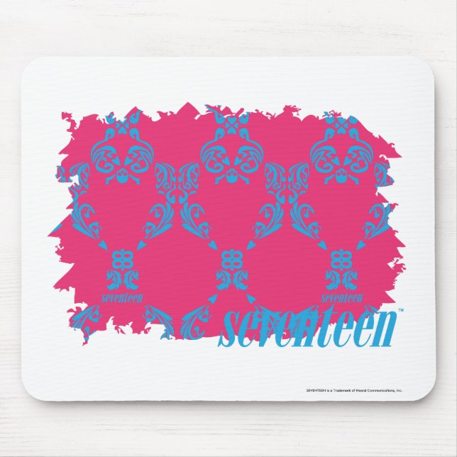 Tapis De Souris Damassé 3 Aqua-Magenta (Devant)