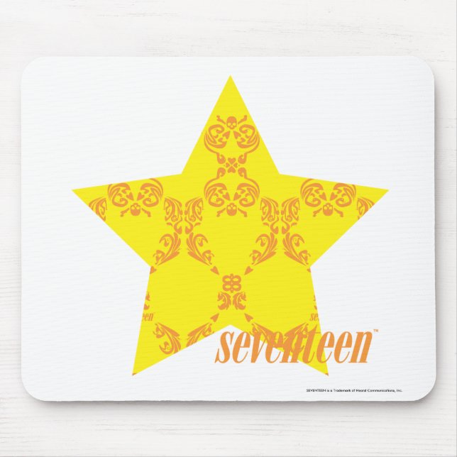 Tapis De Souris Damassé 3 jaune-orange (Devant)