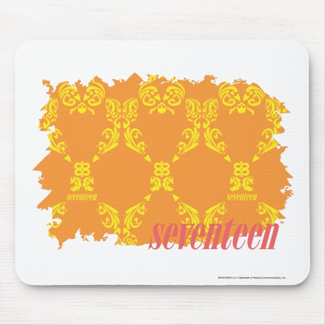 Tapis De Souris Damassé 4 jaune-orange (Devant)
