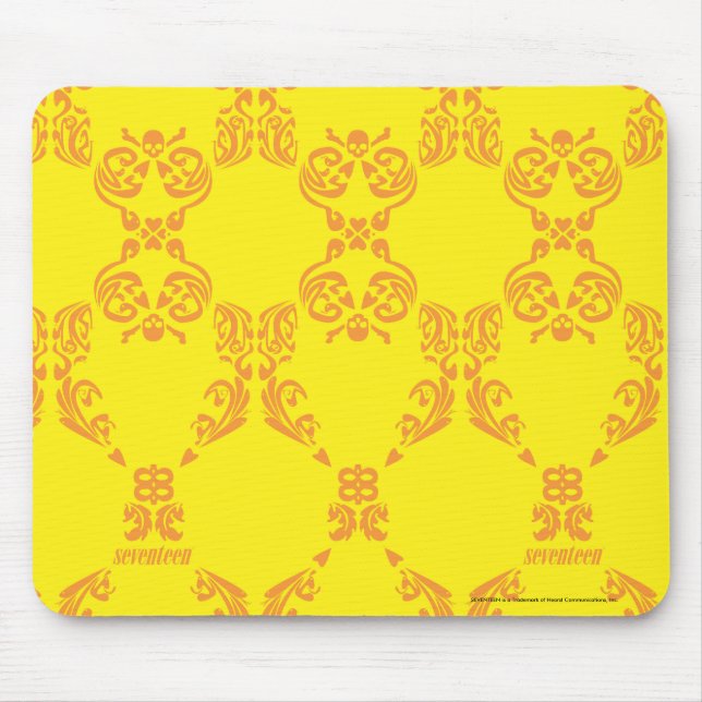 Tapis De Souris Damassé jaune-orange (Devant)