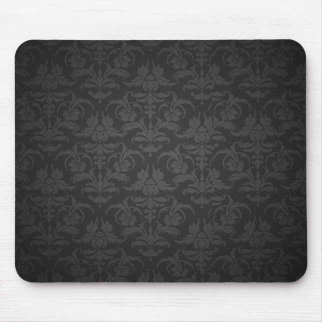 Tapis De Souris Damassé noire élégante (Devant)