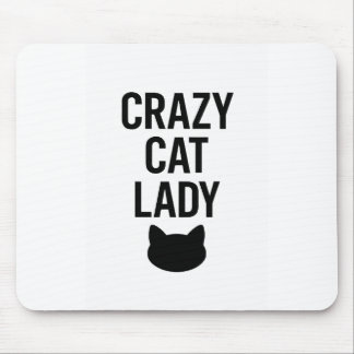 Tapis De Souris Dame de chat fou - Drôle cadeau Amoureux des chats