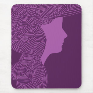 Tapis De Souris Dame violette Mousepad
