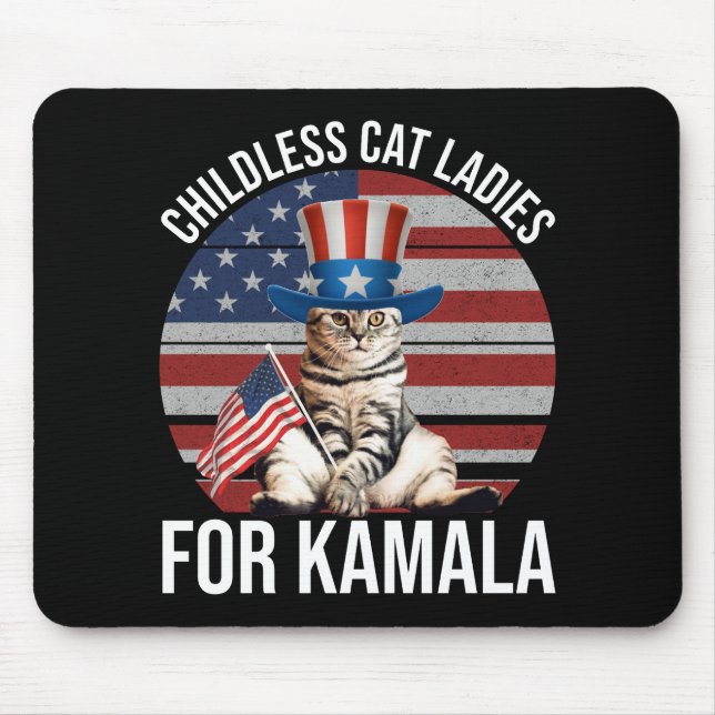 Tapis De Souris Dames De Chat Sans Enfant Pour Kamala (Devant)