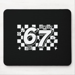 Tapis De Souris Damier Six Sept 6 7 Mème Argot Gen Alpha 