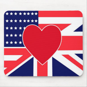 Tapis de souris d'amour d'USA/UK