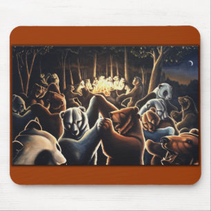 Tapis De Souris Dancing Ours Art Mousepad Faune Art Mousepad