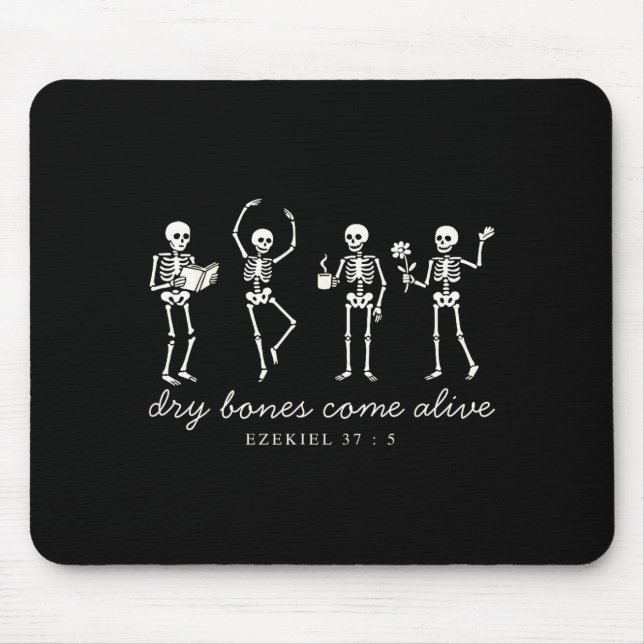 Tapis De Souris Dancing Skeleton Dry Bones Come Alive Christian Ha (Devant)