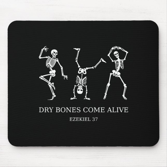 Tapis De Souris Dancing Skeleton Dry Bones Come Alive Christian Ha (Devant)