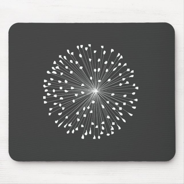 TAPIS DE SOURIS DANDELION STARBURST EN BLANC (Devant)
