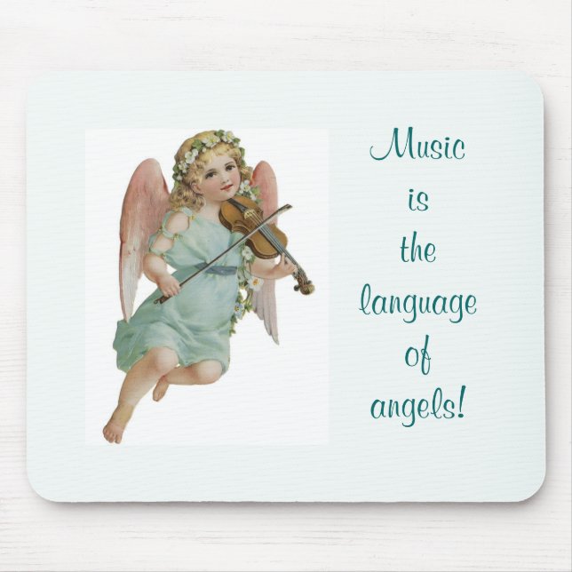 Tapis de souris d'ange de musique (Devant)