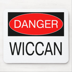 Tapis De Souris Danger - Chemise drôle de sorcière Wiccan Chapeau 