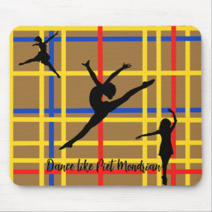 Tapis De Souris Danse comme Piet Mondrian Art Moderne