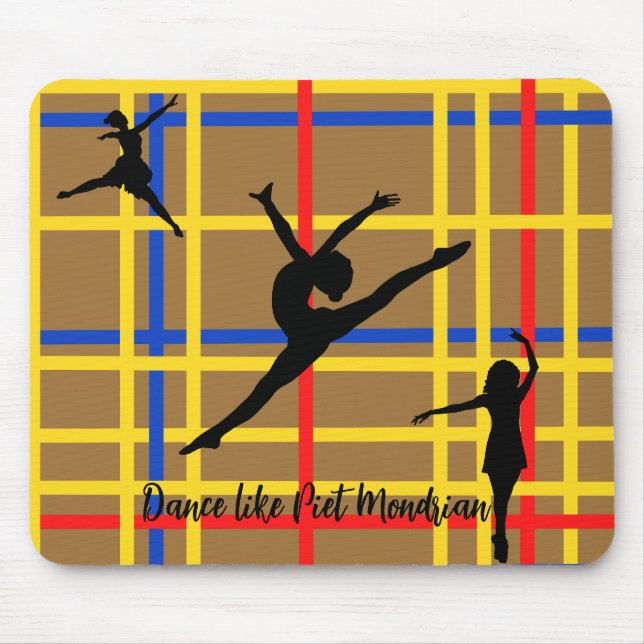 Tapis De Souris Danse comme Piet Mondrian Art Moderne (Devant)