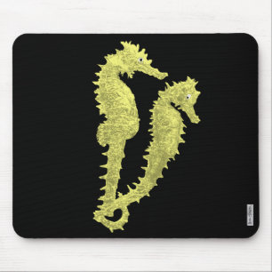 Tapis De Souris Danse des hippocampes (jaune)