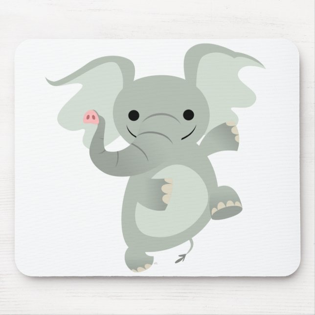 Tapis De Souris Danser Caricature Elephant Mousepad (Devant)