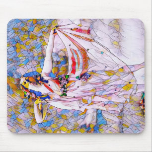 Tapis De Souris Danseur en verre tendu en robe de souffle