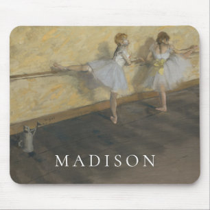 Tapis De Souris Danseurs d'Edgar Degas   pratiquant au barre