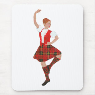 Tapis De Souris Danseuse des Highlands écossais Tartan Erskine