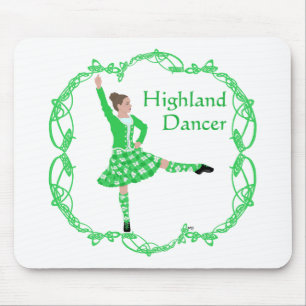 Tapis De Souris Danseuse des Highlands écossais - Vert