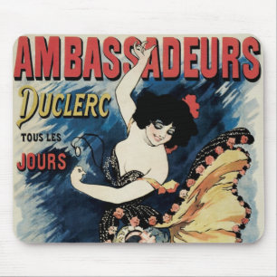 Tapis De Souris Danseuse flamenca Art nouveau vintage, Ambassadeur