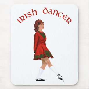 Tapis De Souris Danseuse Irlandaise en Soft Shoe Rouge