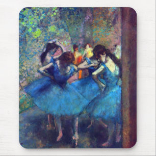 Tapis De Souris Danseuses en bleu par Edgar Degas, Art de ballet v