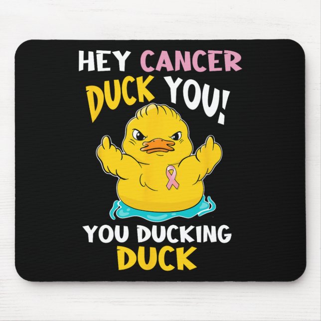Tapis De Souris Daring Duckie - Guerrier du cancer du sein (Devant)